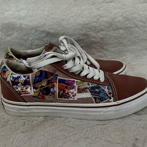 Vans Brown Sneakers with Cartoon Design